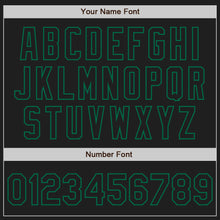 Load image into Gallery viewer, Custom Black Black White-Kelly Green Authentic Split Fashion Baseball Jersey