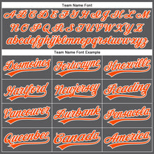 Load image into Gallery viewer, Custom Steel Gray Orange-White Authentic Baseball Jersey
