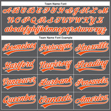Load image into Gallery viewer, Custom Steel Gray Orange-White Authentic Baseball Jersey
