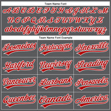 Laden Sie das Bild in den Galerie-Viewer, Custom Steel Gray Red-White Authentic Baseball Jersey
