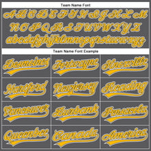 Laden Sie das Bild in den Galerie-Viewer, Custom Steel Gray Gold-White Authentic Baseball Jersey