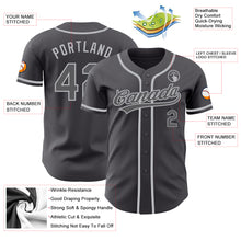 Загрузить изображение в средство просмотра галереи, Custom Steel Gray Gray Authentic Baseball Jersey