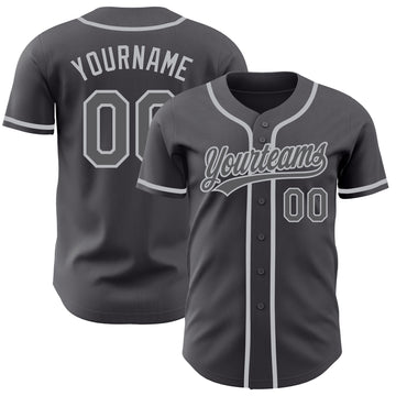 Custom Steel Gray Gray Authentic Baseball Jersey