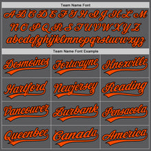 Laden Sie das Bild in den Galerie-Viewer, Custom Steel Gray Orange-Black Authentic Baseball Jersey