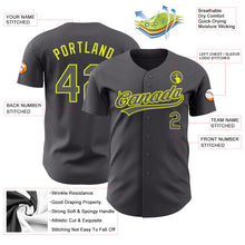 Laden Sie das Bild in den Galerie-Viewer, Custom Steel Gray Neon Yellow Authentic Baseball Jersey