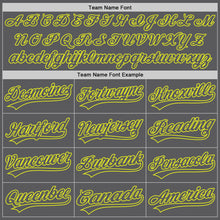 Laden Sie das Bild in den Galerie-Viewer, Custom Steel Gray Neon Yellow Authentic Baseball Jersey