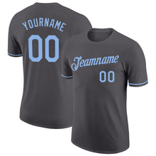 Загрузить изображение в средство просмотра галереи, Custom Steel Gray Light Blue Performance T-Shirt