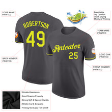 Загрузить изображение в средство просмотра галереи, Custom Steel Gray Neon Yellow Performance T-Shirt