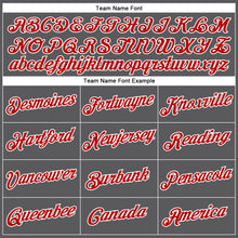 Загрузить изображение в средство просмотра галереи, Custom Steel Gray Red-White Performance T-Shirt