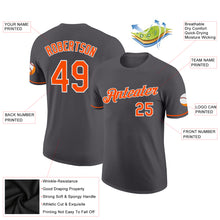 Загрузить изображение в средство просмотра галереи, Custom Steel Gray Orange-White Performance T-Shirt
