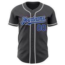 Load image into Gallery viewer, Custom Steel Gray Royal-Gray Authentic Baseball Jersey
