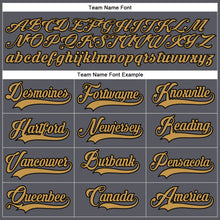 Charger l'image dans la galerie, Custom Steel Gray Old Gold-Black Hockey Lace Neck Jersey