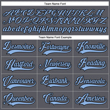 Charger l'image dans la galerie, Custom Steel Gray Light Blue-Black Hockey Lace Neck Jersey