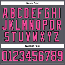Load image into Gallery viewer, Custom Steel Gray Pink-Black Hockey Lace Neck Jersey