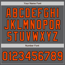 Charger l'image dans la galerie, Custom Steel Gray Neon Green Pinstripe Orange-Black Authentic Baseball Jersey