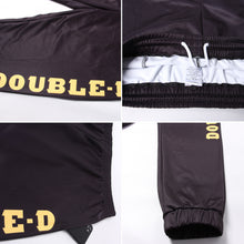 Загрузить изображение в средство просмотра галереи, Custom Black Gold Fleece Jogger Sweatpants