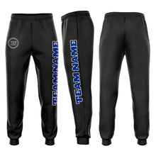 Загрузить изображение в средство просмотра галереи, Custom Black Royal-White Fleece Jogger Sweatpants