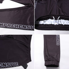 Загрузить изображение в средство просмотра галереи, Custom Black Black-Gray Fleece Jogger Sweatpants
