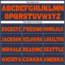 Загрузить изображение в средство просмотра галереи, Custom Navy Orange Fleece Jogger Sweatpants