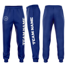 Загрузить изображение в средство просмотра галереи, Custom Royal White Fleece Jogger Sweatpants