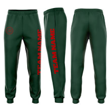 Загрузить изображение в средство просмотра галереи, Custom Green Red Fleece Jogger Sweatpants