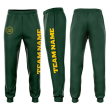 Загрузить изображение в средство просмотра галереи, Custom Green Gold Fleece Jogger Sweatpants
