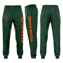 Загрузить изображение в средство просмотра галереи, Custom Green Orange Fleece Jogger Sweatpants