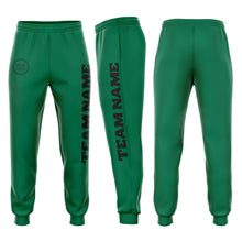 Charger l'image dans la galerie, Custom Kelly Green Black Fleece Jogger Sweatpants
