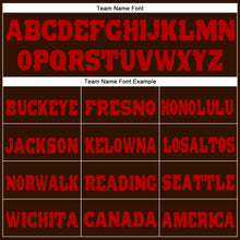 Laden Sie das Bild in den Galerie-Viewer, Custom Brown Red Fleece Jogger Sweatpants