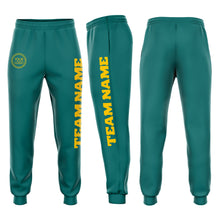 Загрузить изображение в средство просмотра галереи, Custom Aqua Gold Fleece Jogger Sweatpants