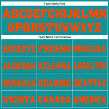 Laden Sie das Bild in den Galerie-Viewer, Custom Aqua Orange Fleece Jogger Sweatpants