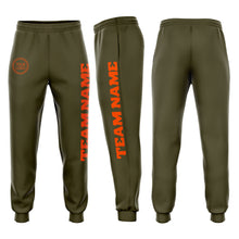 Laden Sie das Bild in den Galerie-Viewer, Custom Olive Orange Fleece Salute To Service Jogger Sweatpants