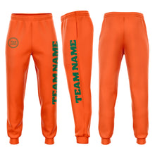 Загрузить изображение в средство просмотра галереи, Custom Orange Kelly Green Fleece Jogger Sweatpants