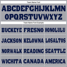 Загрузить изображение в средство просмотра галереи, Custom Gray Navy Fleece Jogger Sweatpants