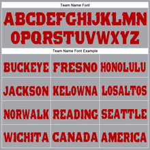 Загрузить изображение в средство просмотра галереи, Custom Gray Red Fleece Jogger Sweatpants