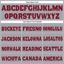 Загрузить изображение в средство просмотра галереи, Custom Gray Crimson Fleece Jogger Sweatpants