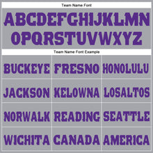 Laden Sie das Bild in den Galerie-Viewer, Custom Gray Purple Fleece Jogger Sweatpants