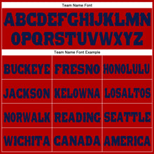 Загрузить изображение в средство просмотра галереи, Custom Red Navy Fleece Jogger Sweatpants