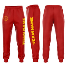 Charger l'image dans la galerie, Custom Red Gold Fleece Jogger Sweatpants