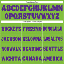 Загрузить изображение в средство просмотра галереи, Custom Neon Green Purple Fleece Jogger Sweatpants