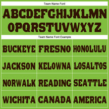 Загрузить изображение в средство просмотра галереи, Custom Neon Green Brown Fleece Jogger Sweatpants