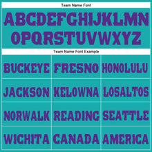 Загрузить изображение в средство просмотра галереи, Custom Aqua Purple Fleece Jogger Sweatpants