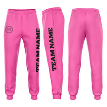 Загрузить изображение в средство просмотра галереи, Custom Pink Black Fleece Jogger Sweatpants