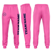 Загрузить изображение в средство просмотра галереи, Custom Pink Navy Fleece Jogger Sweatpants
