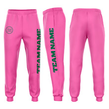 Загрузить изображение в средство просмотра галереи, Custom Pink Kelly Green Fleece Jogger Sweatpants