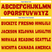 Charger l'image dans la galerie, Custom Gold Red Fleece Jogger Sweatpants