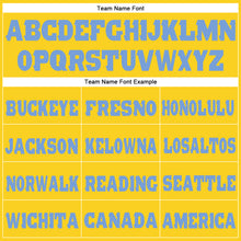 Загрузить изображение в средство просмотра галереи, Custom Gold Light Blue Fleece Jogger Sweatpants