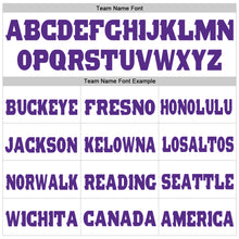 Загрузить изображение в средство просмотра галереи, Custom White Purple Fleece Jogger Sweatpants