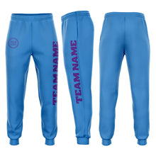 Charger l'image dans la galerie, Custom Powder Blue Purple Fleece Jogger Sweatpants