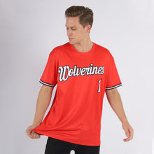 Laden Sie das Bild in den Galerie-Viewer, Custom Red White-Black Performance T-Shirt